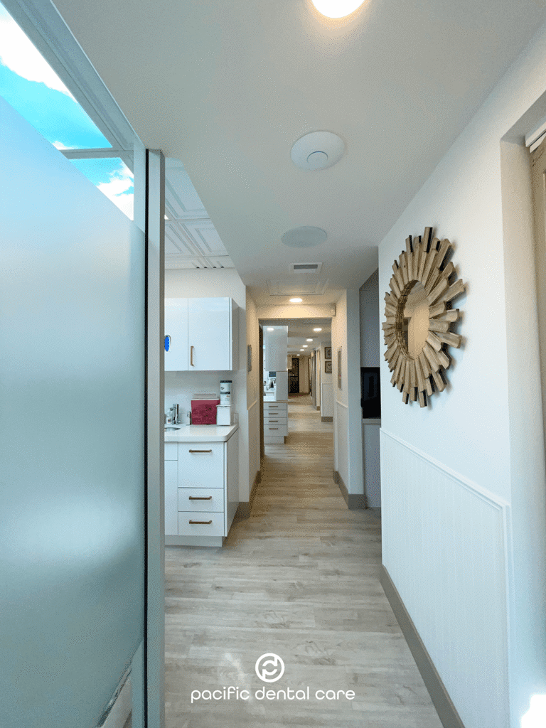 The treatment hallway at Pacific Dental Care