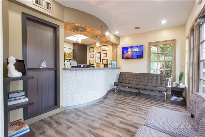 The reception and waiting area